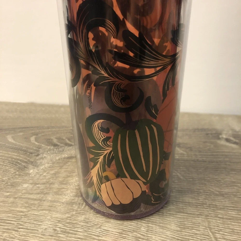 2021 Starbucks Halloween Tumbler Cup with Lid Black Cat and Pumpkin 16oz READ‎